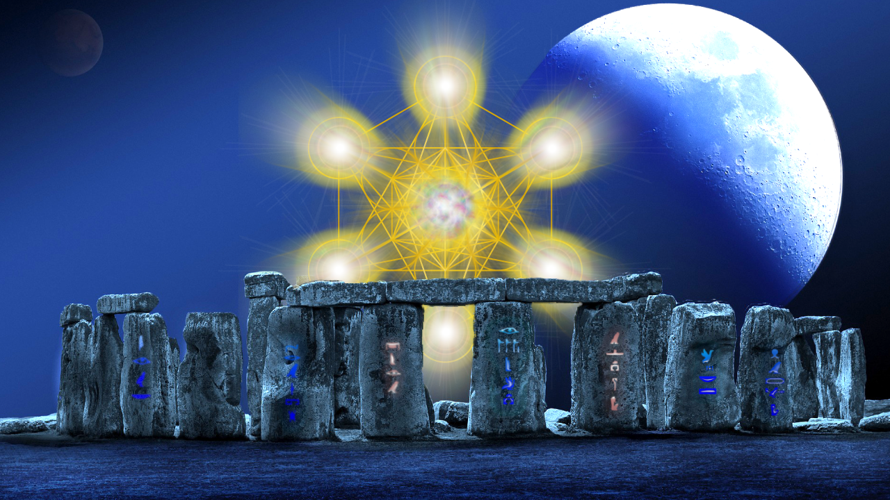 Reiki-Music-emotional-&-physical-healing-music,-Stonehenge-with-Metatron's-cube-Healing-reiki-music,-healing-meditation-music